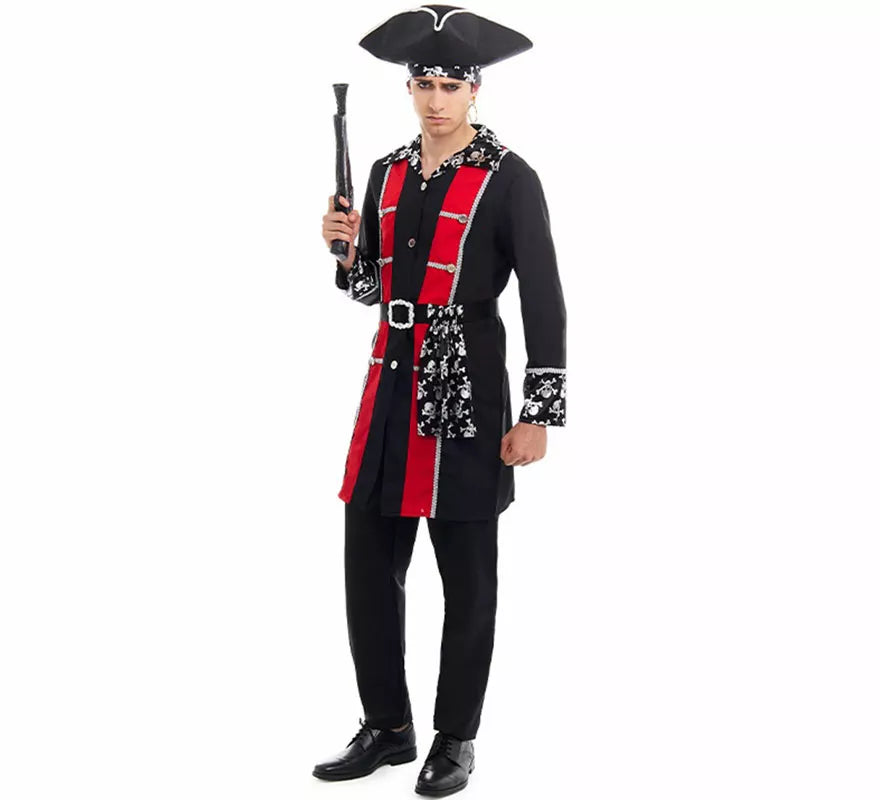 Translation missing: pt-PT.Disfraz de Pirata Casaca plata para hombre