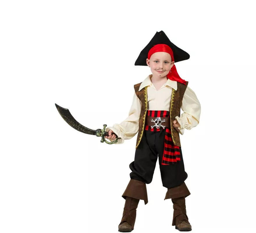 Translation missing: pt-PT.Disfraz de Pirata Marrón para niño