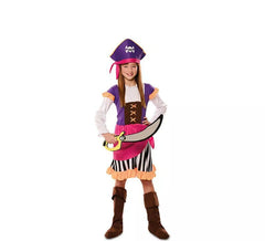 Fato de pirata roxo para menina