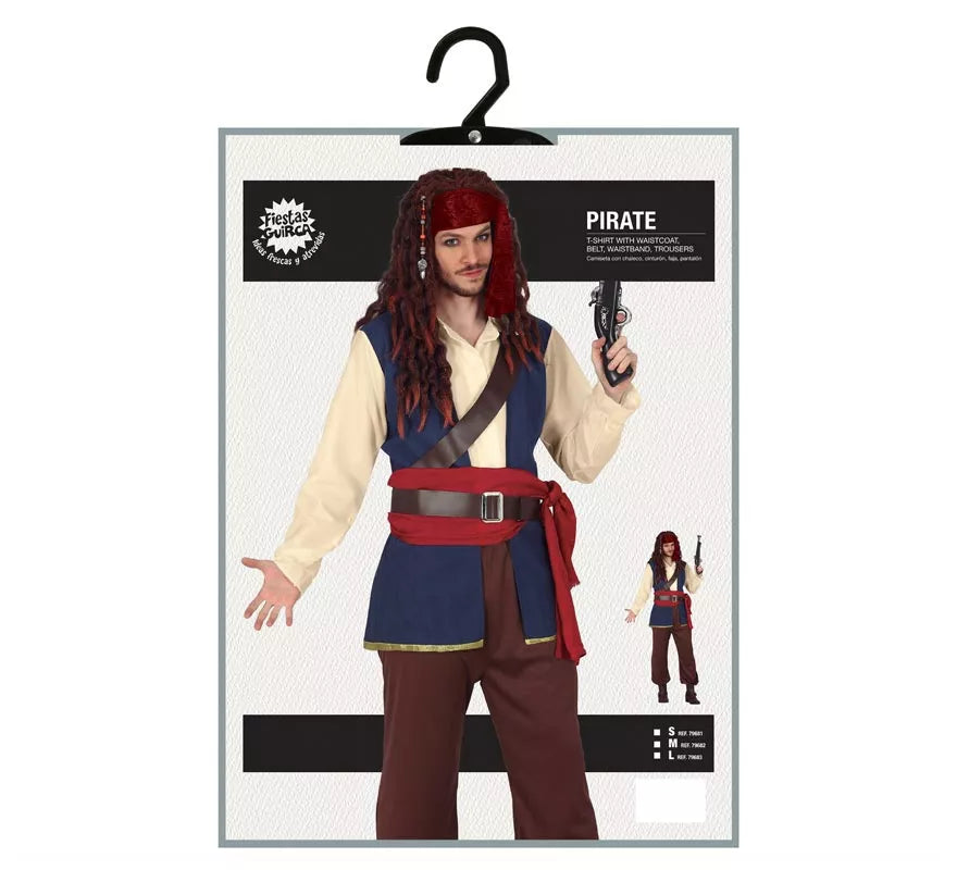 Translation missing: pt-PT.Disfraz de Pirata Navegante Rebelde para hombre