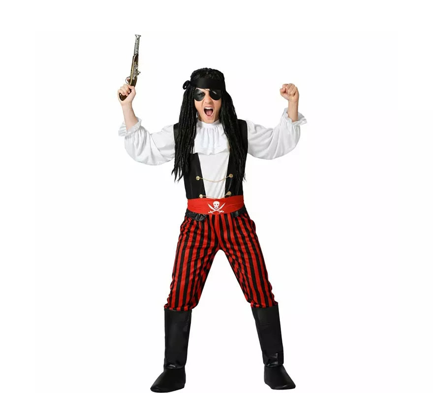 Translation missing: pt-PT.Disfraz de Pirata Rayas para hombre