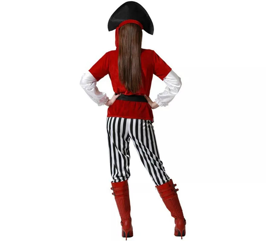 Translation missing: pt-PT.Disfraz de Pirata Rayas para mujer