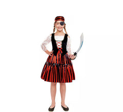Fato de Pirata Riscas Clássica para menina