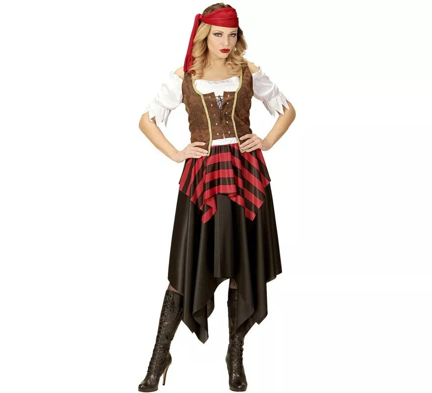 Translation missing: pt-PT.Disfraz de Pirata Temeraria con cinta para mujer