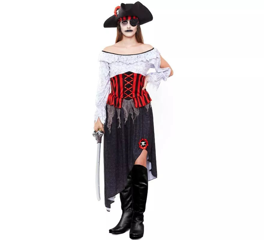 Translation missing: pt-PT.Disfraz de Pirata Zombie para mujer