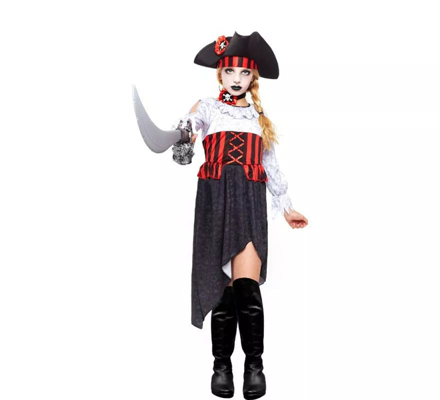 Translation missing: pt-PT.Disfraz de Pirata Zombie para niña
