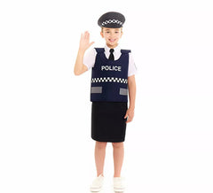 Fato de colete policial para menina