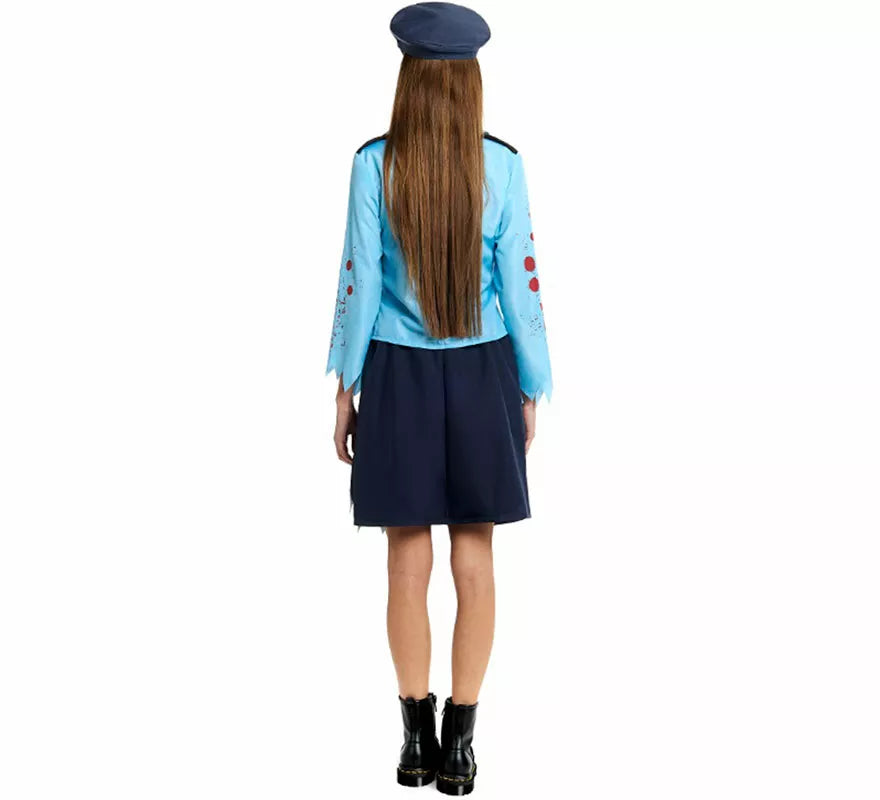 Translation missing: pt-PT.Disfraz de Policía Zombie con Gorra para mujer