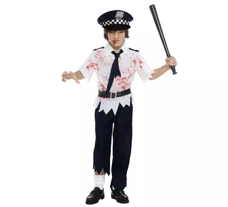 Translation missing: pt-PT.Disfraz de Policía Zombie para niño