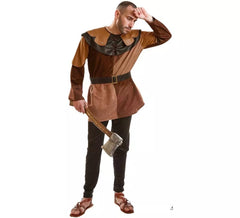 Fato de Innkeeper Medieval marrom para homem