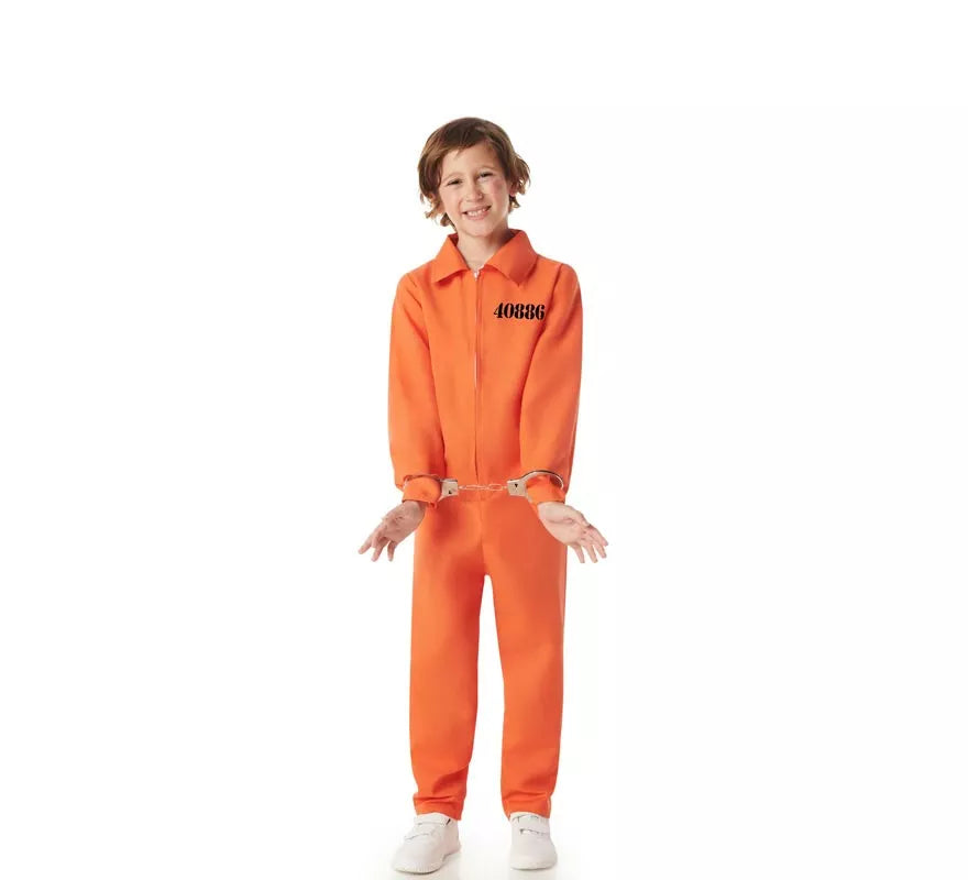 Translation missing: pt-PT.Disfraz de Preso Convicto Naranja para niño