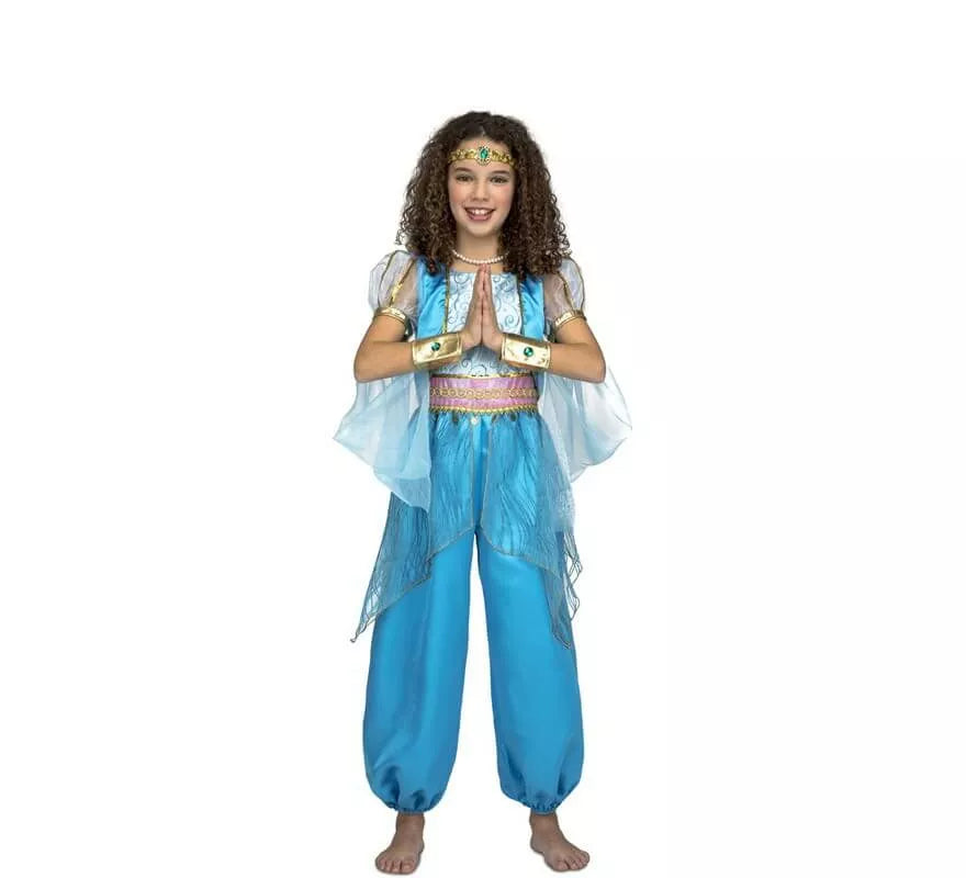 Translation missing: pt-PT.Disfraz de Princesa Árabe Turquesa para niña