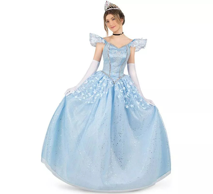 Translation missing: pt-PT.Disfraz de Princesa azul celeste de cuento para mujer