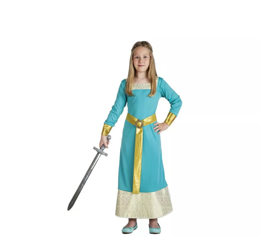 Translation missing: pt-PT.Disfraz de Princesa Medieval azul para niña