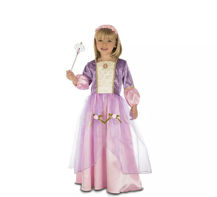 Translation missing: pt-PT.Disfraz de Princesa Medieval Morada para niña
