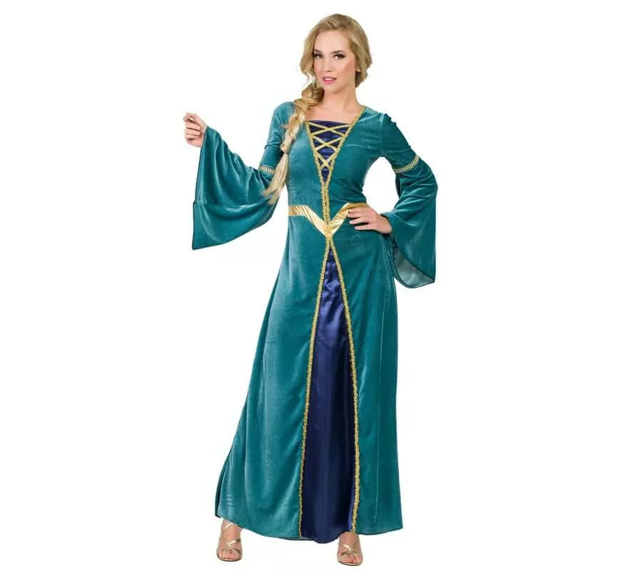 Translation missing: pt-PT.Disfraz de Princesa Medieval Verde para mujer