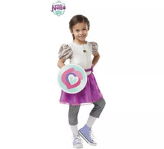 Fato de princesa Nella Knight de luxo para menina