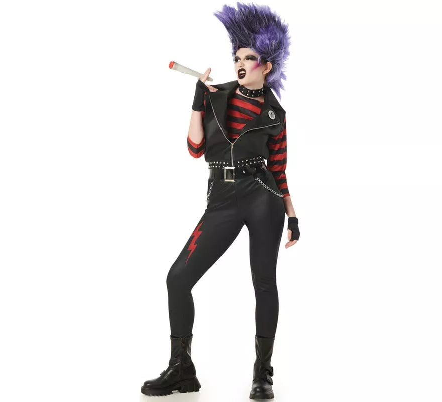Translation missing: pt-PT.Disfraz de Punky a Rayas para mujer