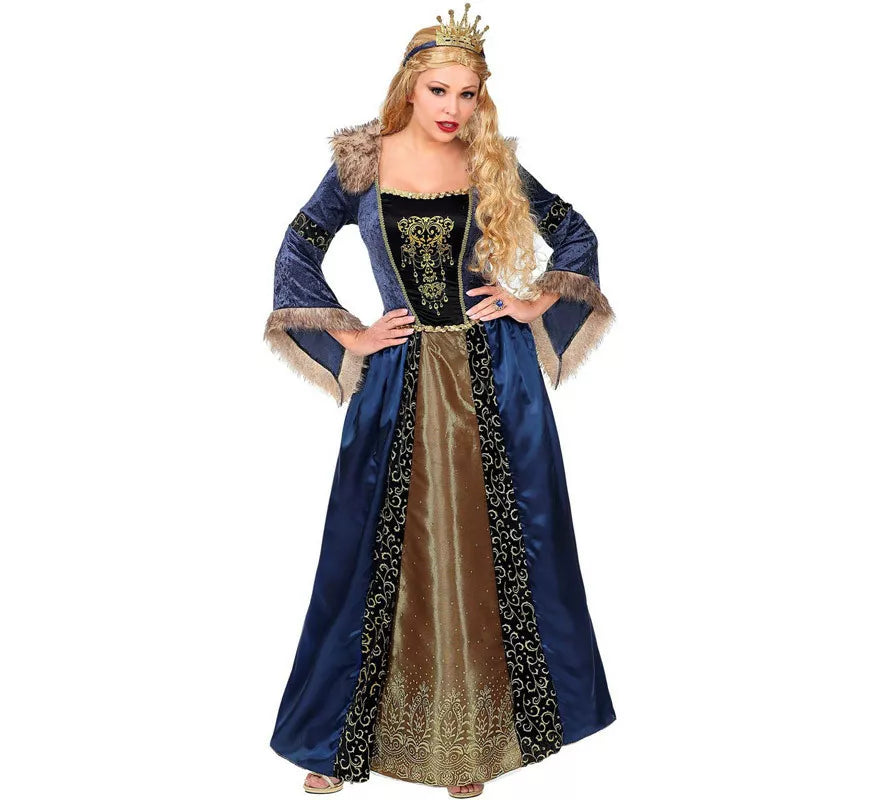 Translation missing: pt-PT.Disfraz de Reina Medieval Largo para mujer