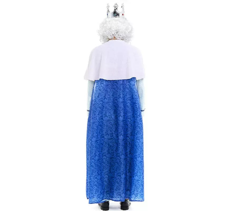 Translation missing: pt-PT.Disfraz de Rey Mago Melchor azul y blanco para hombre