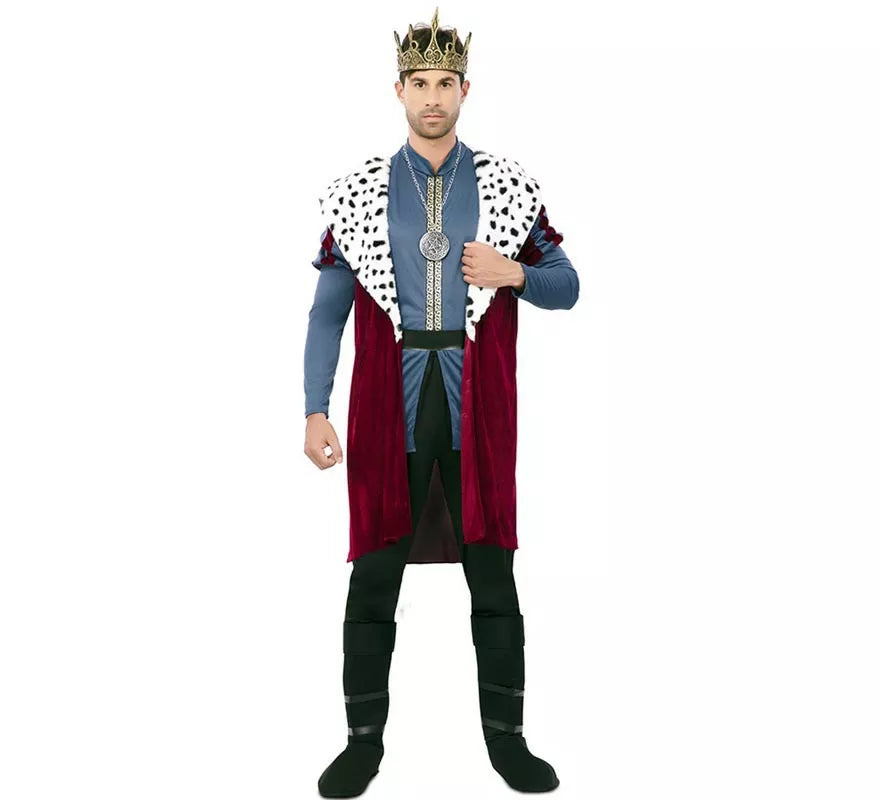 Translation missing: pt-PT.Disfraz de Rey Medieval con estampado deluxe para hombre
