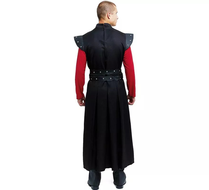 Translation missing: pt-PT.Disfraz de Rey Medieval negro con tachuelas para hombre