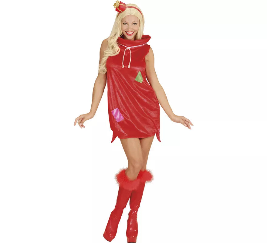 Translation missing: pt-PT.Disfraz de Saco de Navidad Rojo para mujer