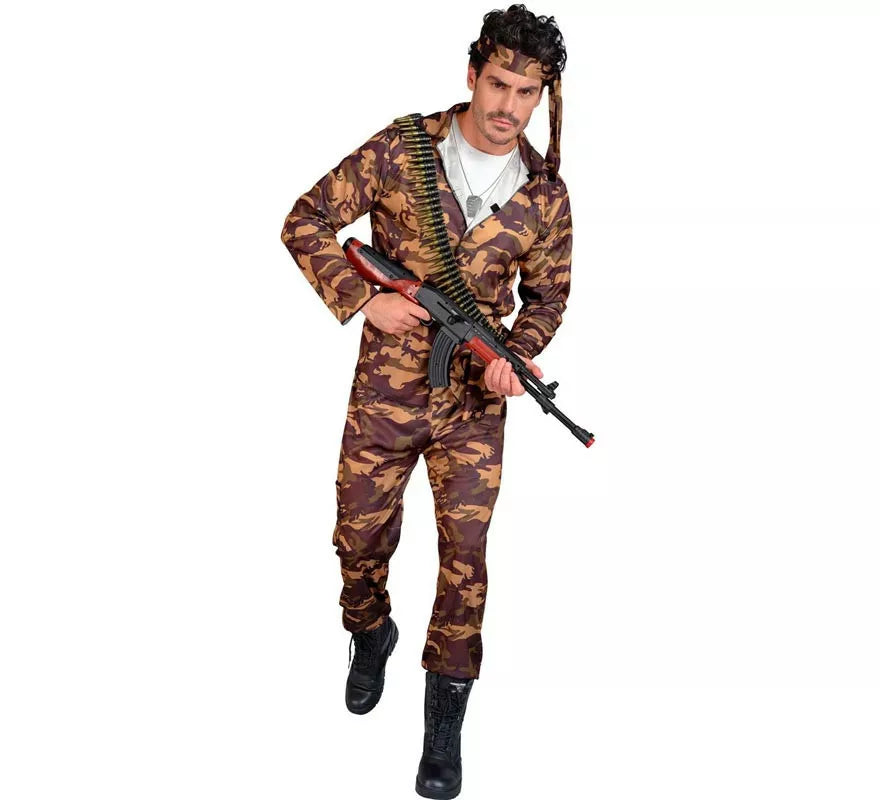 Translation missing: pt-PT.Disfraz de Soldado Camuflado marrón para hombre