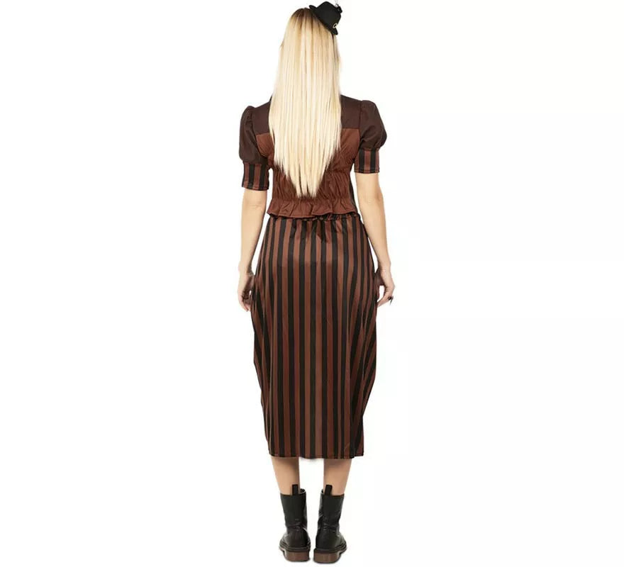 Translation missing: pt-PT.Disfraz de Steampunk a Rayas para mujer