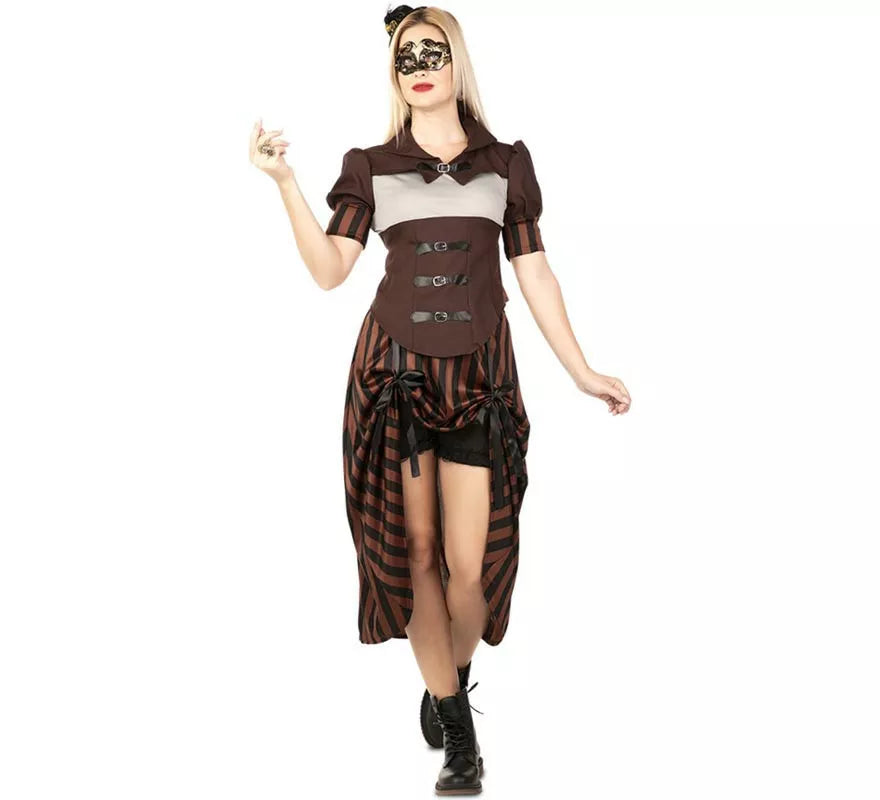 Translation missing: pt-PT.Disfraz de Steampunk a Rayas para mujer