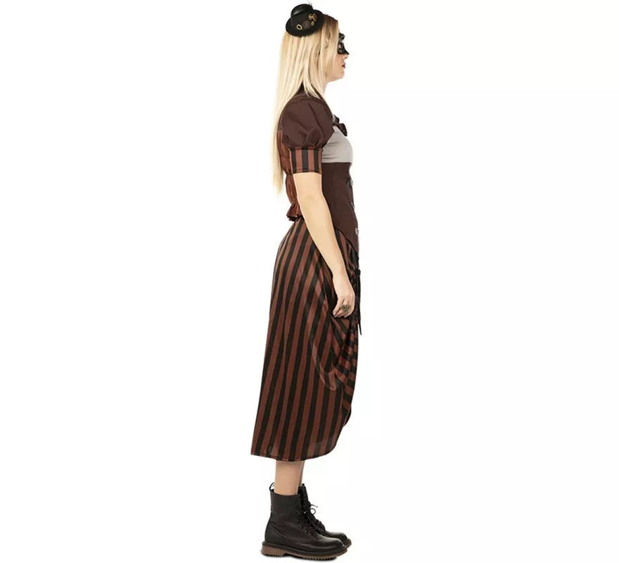 Translation missing: pt-PT.Disfraz de Steampunk a Rayas para mujer