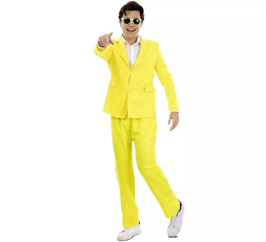 Translation missing: pt-PT.Disfraz de Traje Neón amarillo para hombre