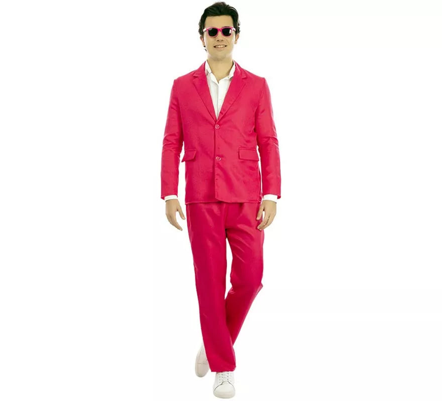 Disfraz de Traje Neón rosa para hombre