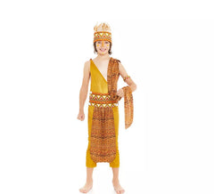Fato de Tribal Africano amarelo e castanho para menino