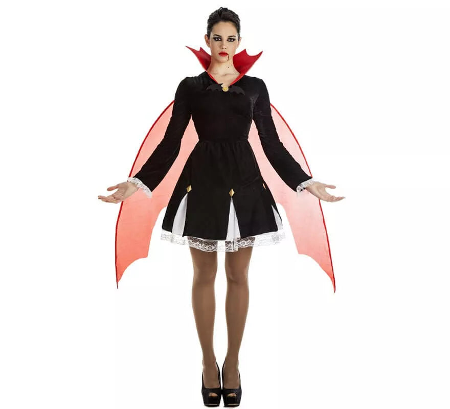 Disfraz de Vampiresa con Alas para mujer