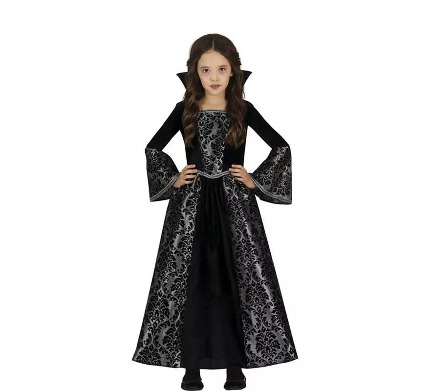 Translation missing: pt-PT.Disfraz de Vampiresa de Gótica plateada para niña