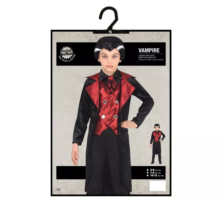 Translation missing: pt-PT.Disfraz de Vampiro Elegante con chaleco para niño
