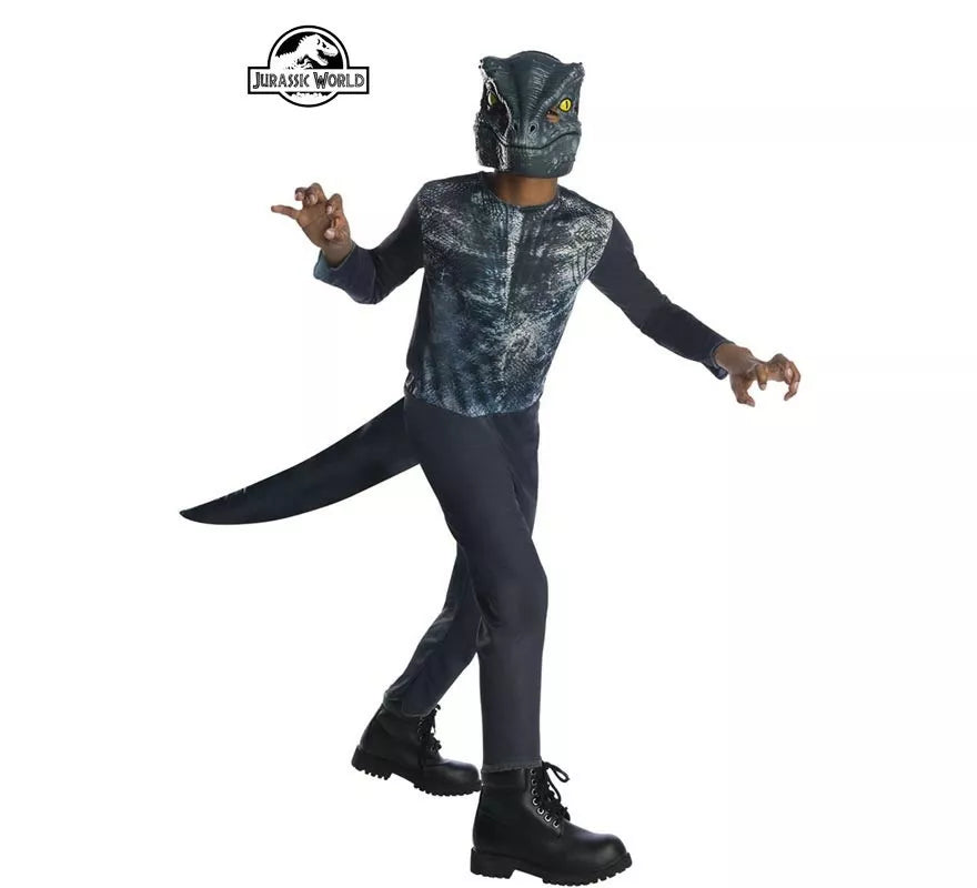 Translation missing: pt-PT.Disfraz de Velociraptor Jurassic World Opp con máscara para niño
