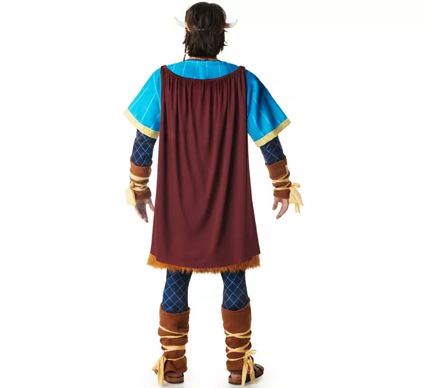 Translation missing: pt-PT.Disfraz de Vikingo azul con Capa para hombre