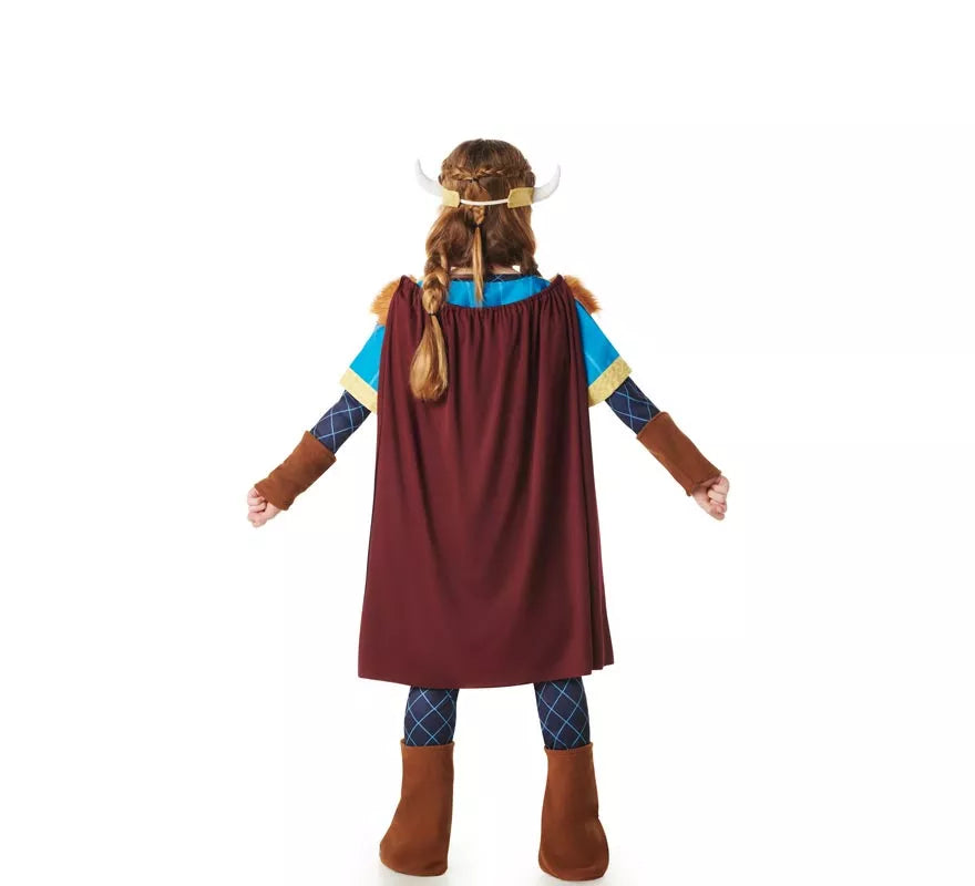 Translation missing: pt-PT.Disfraz de Vikingo azul con Capa para niños
