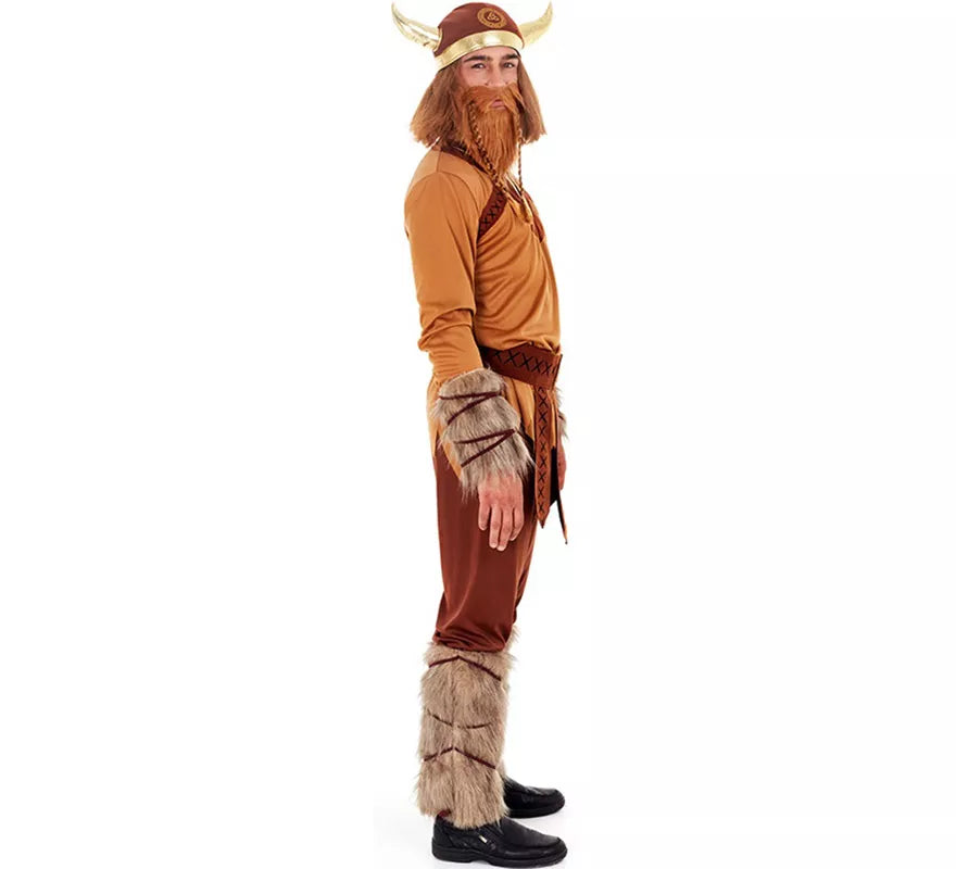 Translation missing: pt-PT.Disfraz de Vikingo Marrón Guerrero para hombre
