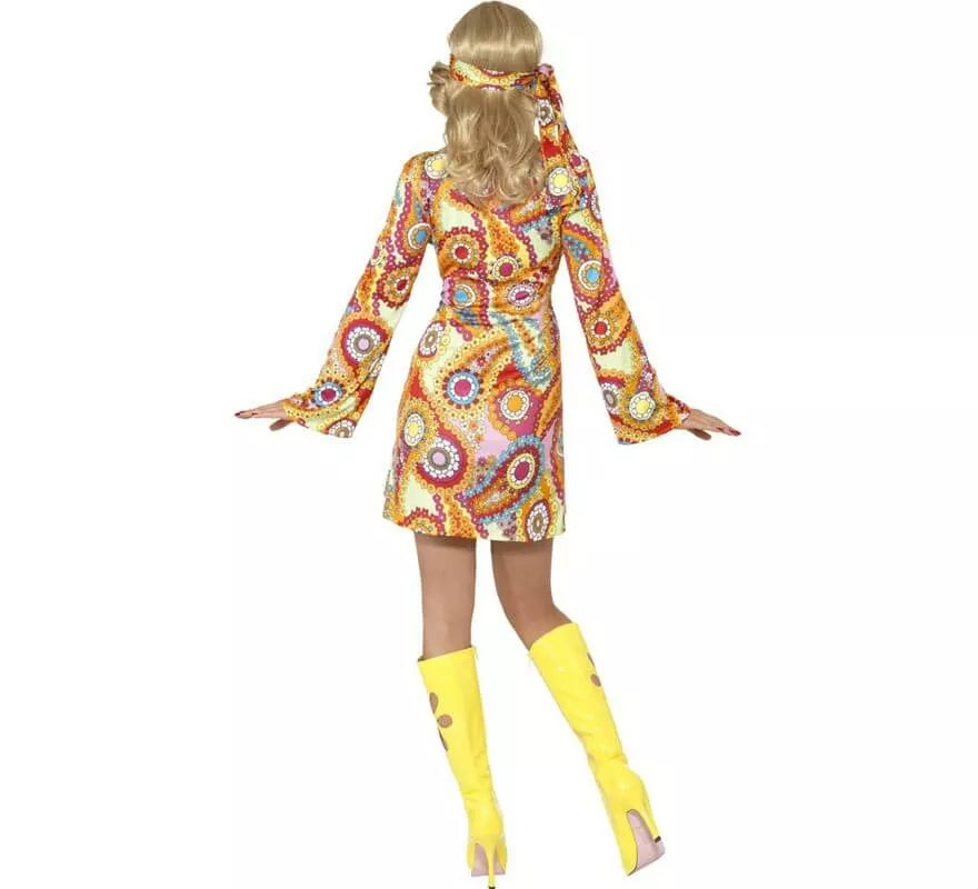 Translation missing: pt-PT.Disfraz Hippy Multicolor para Mujer