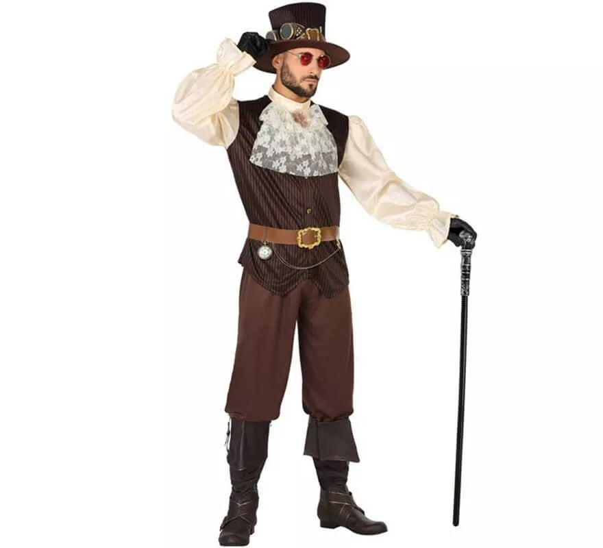 Translation missing: pt-PT.Disfraz Marrón Steampunk para hombre