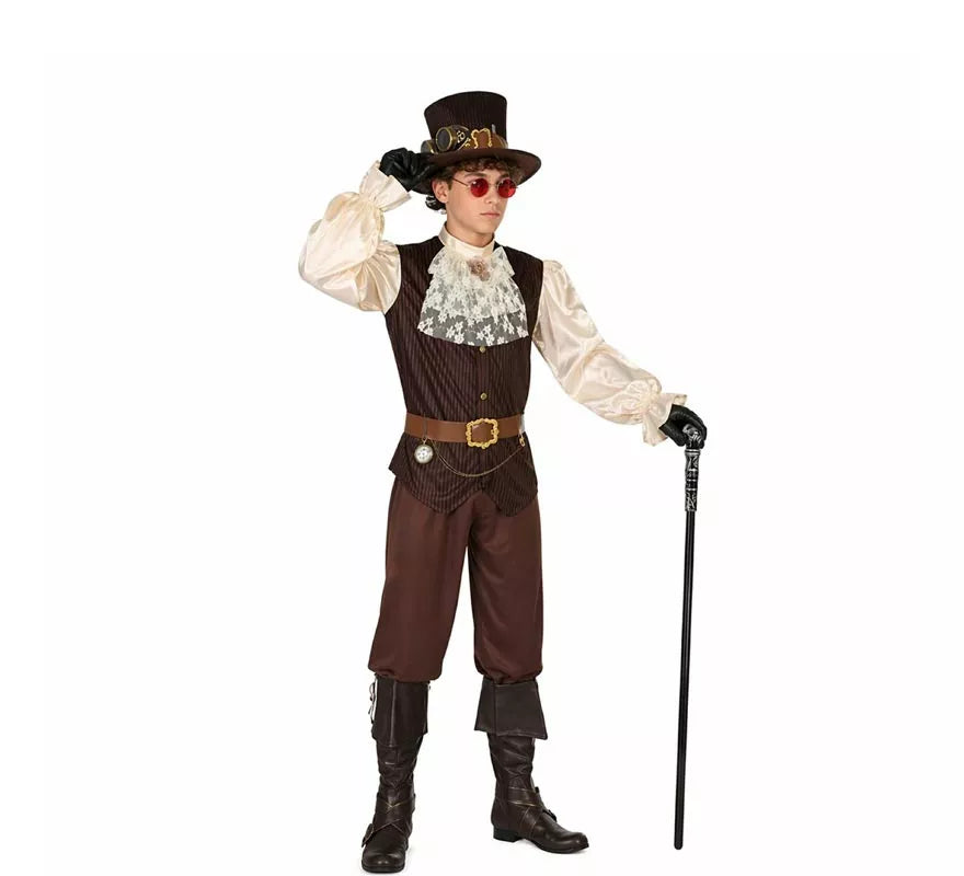 Translation missing: pt-PT.Disfraz Marrón Steampunk para hombre