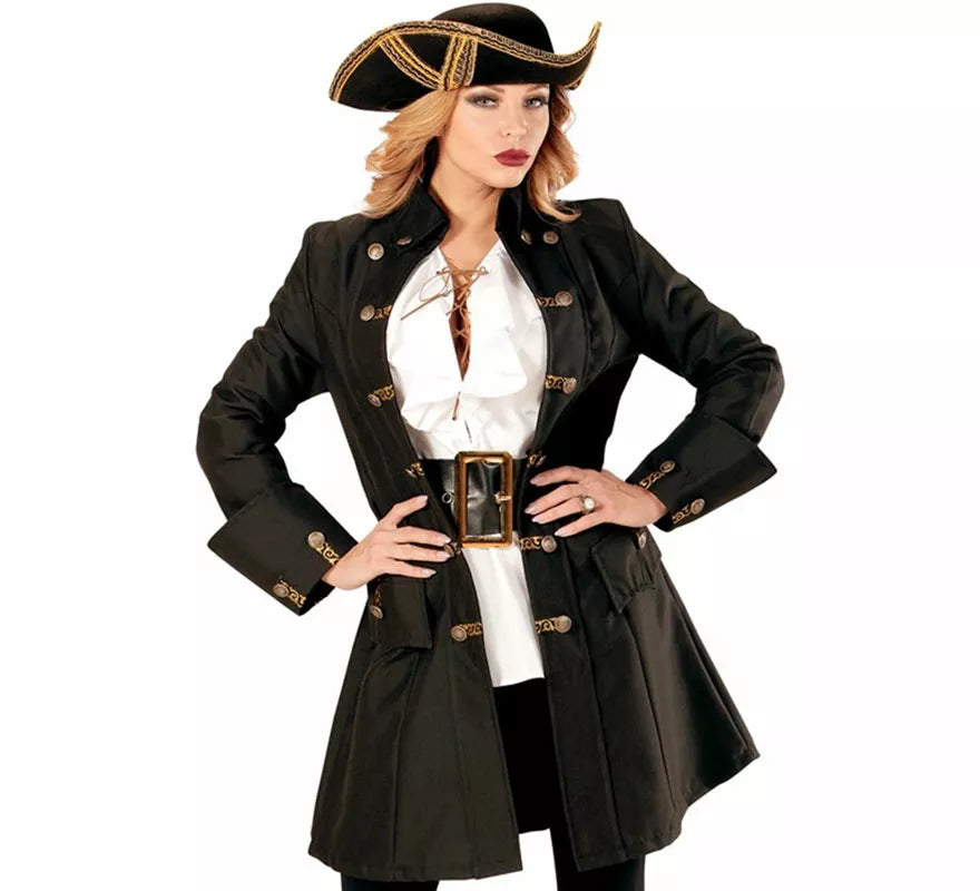 Disfraz o Abrigo de Capitana Pirata para mujer