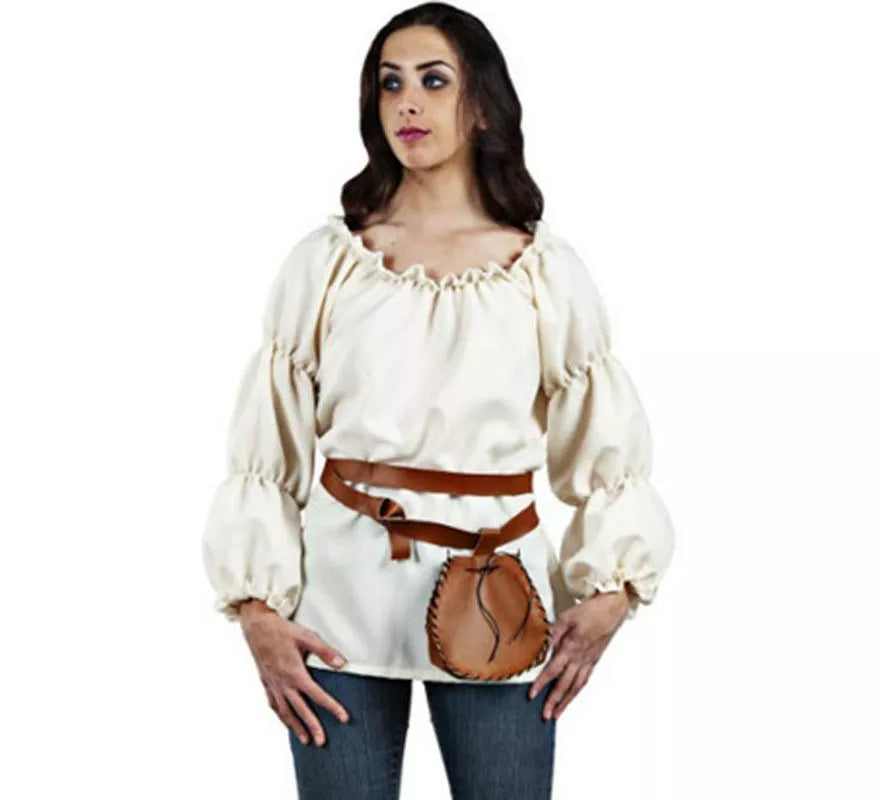 Translation missing: pt-PT.Disfraz o Camisa de Tabernera Medieval blanca para mujer