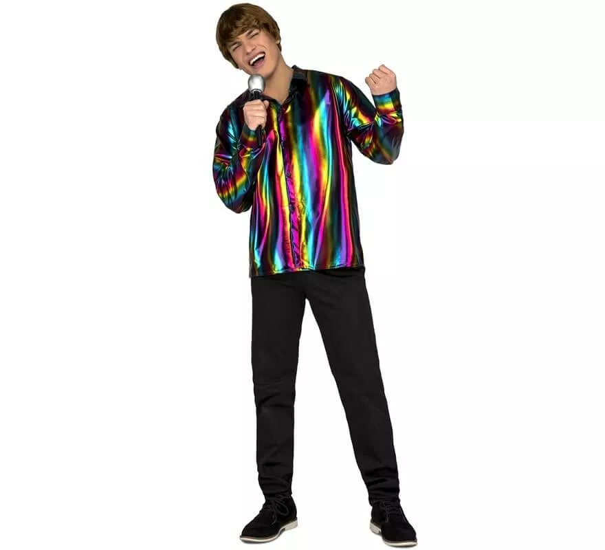 Translation missing: pt-PT.Disfraz o Camisa Disco multicolor para hombre