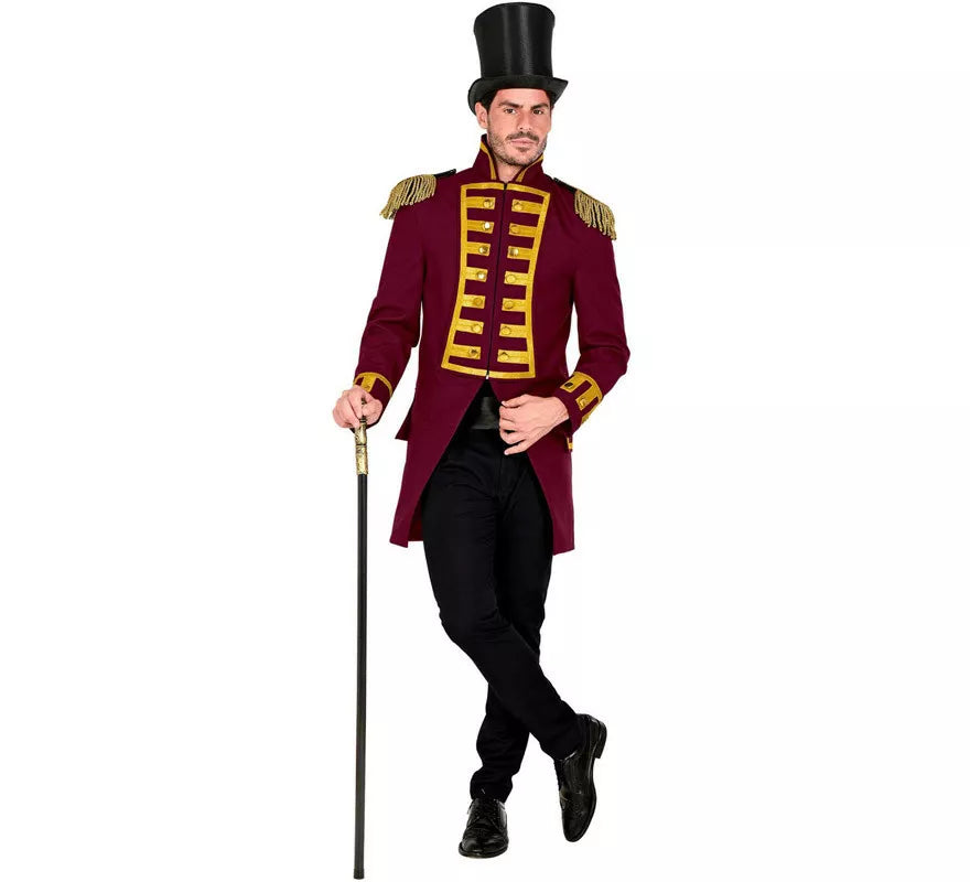 Translation missing: pt-PT.Disfraz o Chaqueta de Frac Burgundy Desfile para hombre