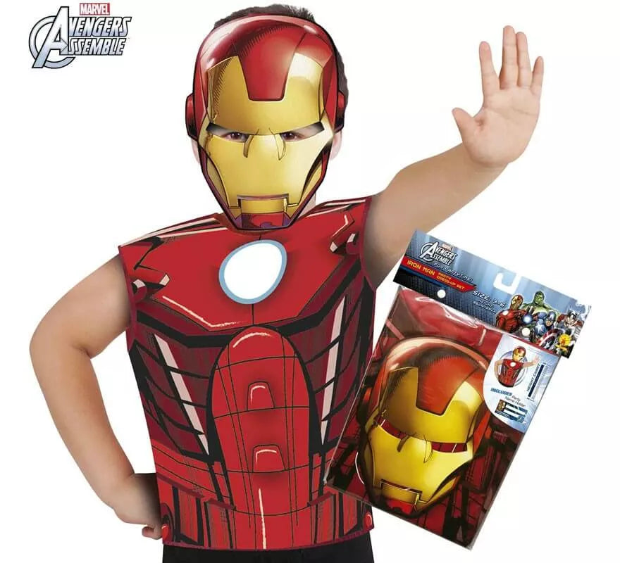 Translation missing: pt-PT.Disfraz o Kit de Iron Man para niño: Máscara y Camiseta