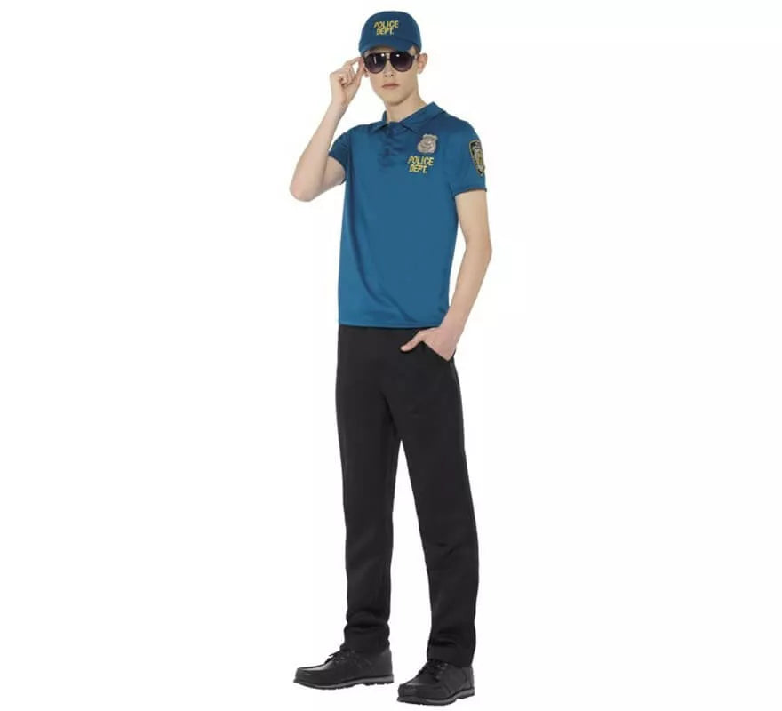 Translation missing: pt-PT.Disfraz o Kit de Policía para hombre: Camiseta, Gorra y gafas